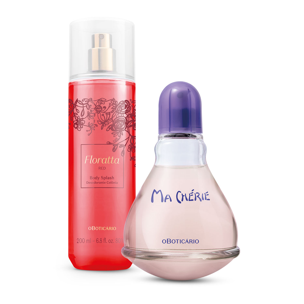 Combo Presente Ma Chérie Desodorante Colônia 100ml + Body Splash Floratta Red 200ml Combo Presente Ma Chérie Desodorante Colônia 100ml + Body Splash Floratta Red 200ml