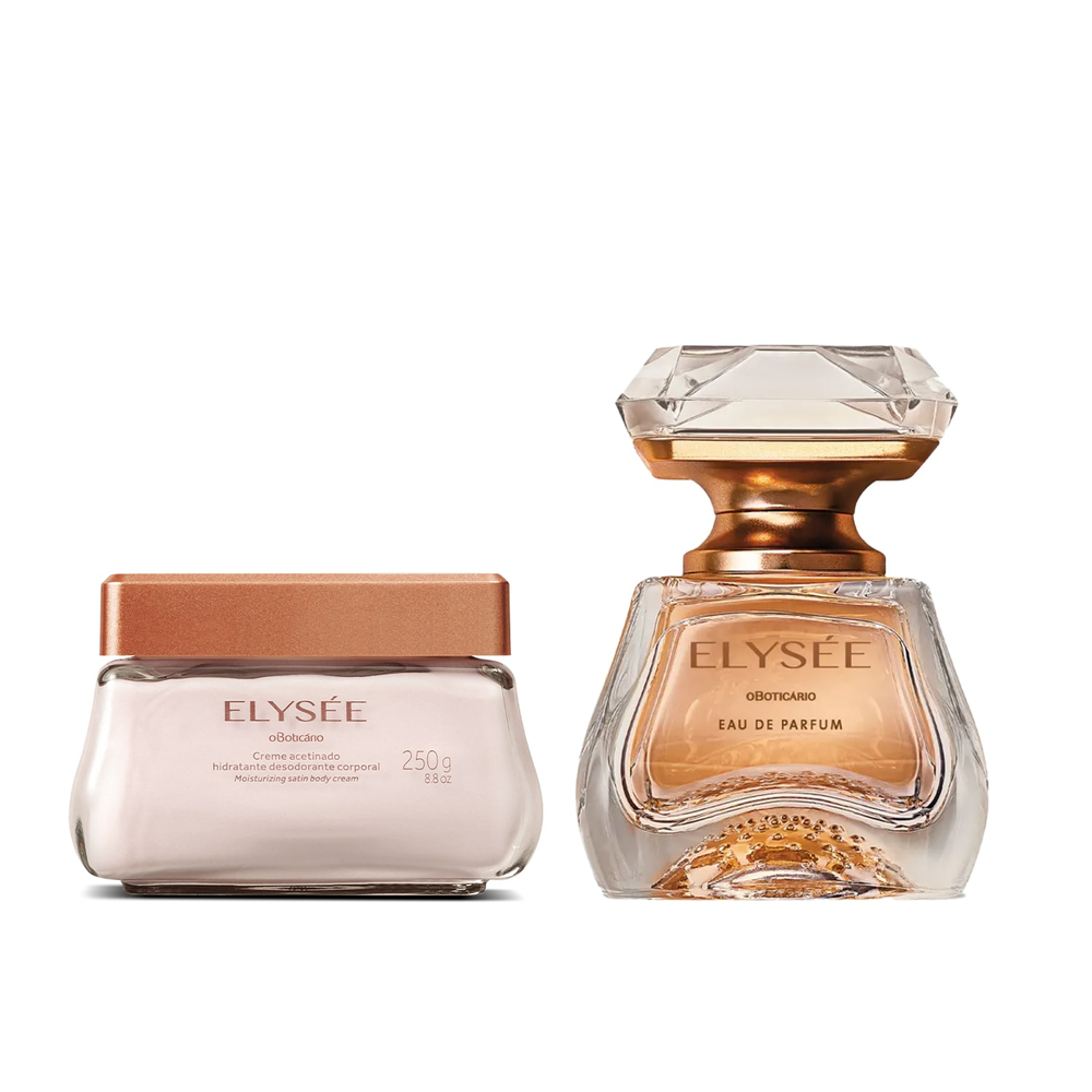 Combo Elysée: Eau de Parfum 50ml + Creme Acetinado Hidratante Desodorante Corporal 250g Combo Elysée: Eau de Parfum 50ml + Creme Acetinado Hidratante Desodorante Corporal 250g