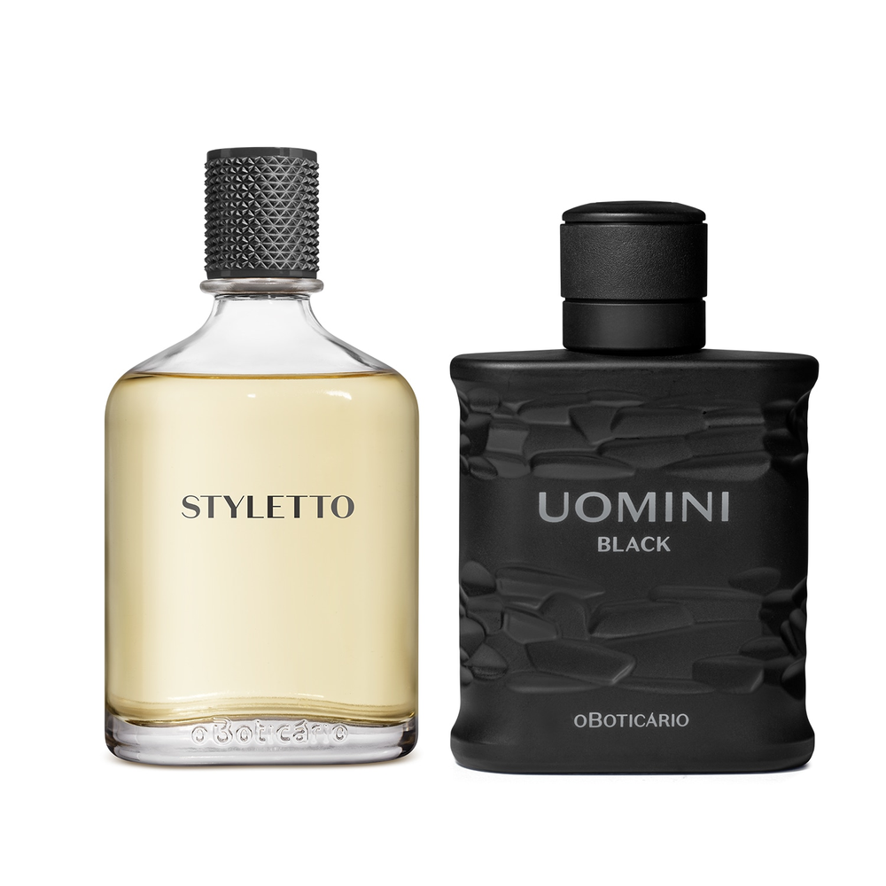 Combo Perfumaria Masculina: Boticollection Styletto 100ml + Uomini Black 100ml Combo Perfumaria Masculina: Boticollection Styletto 100ml + Uomini Black 100ml