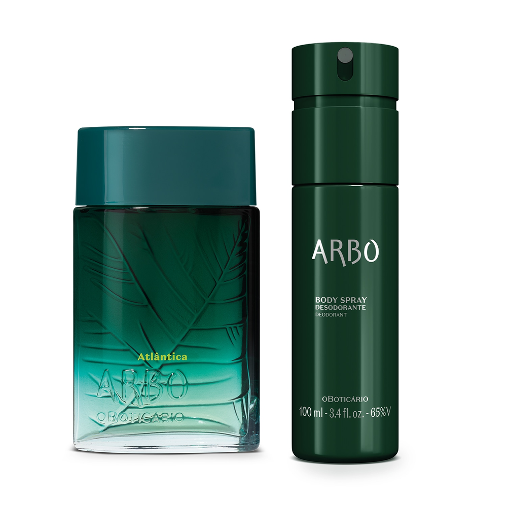 Combo Arbo: Atlântica Desodorante Colônia 100ml + Body Spray 100ml Combo Arbo: Atlântica Desodorante Colônia 100ml + Body Spray 100ml