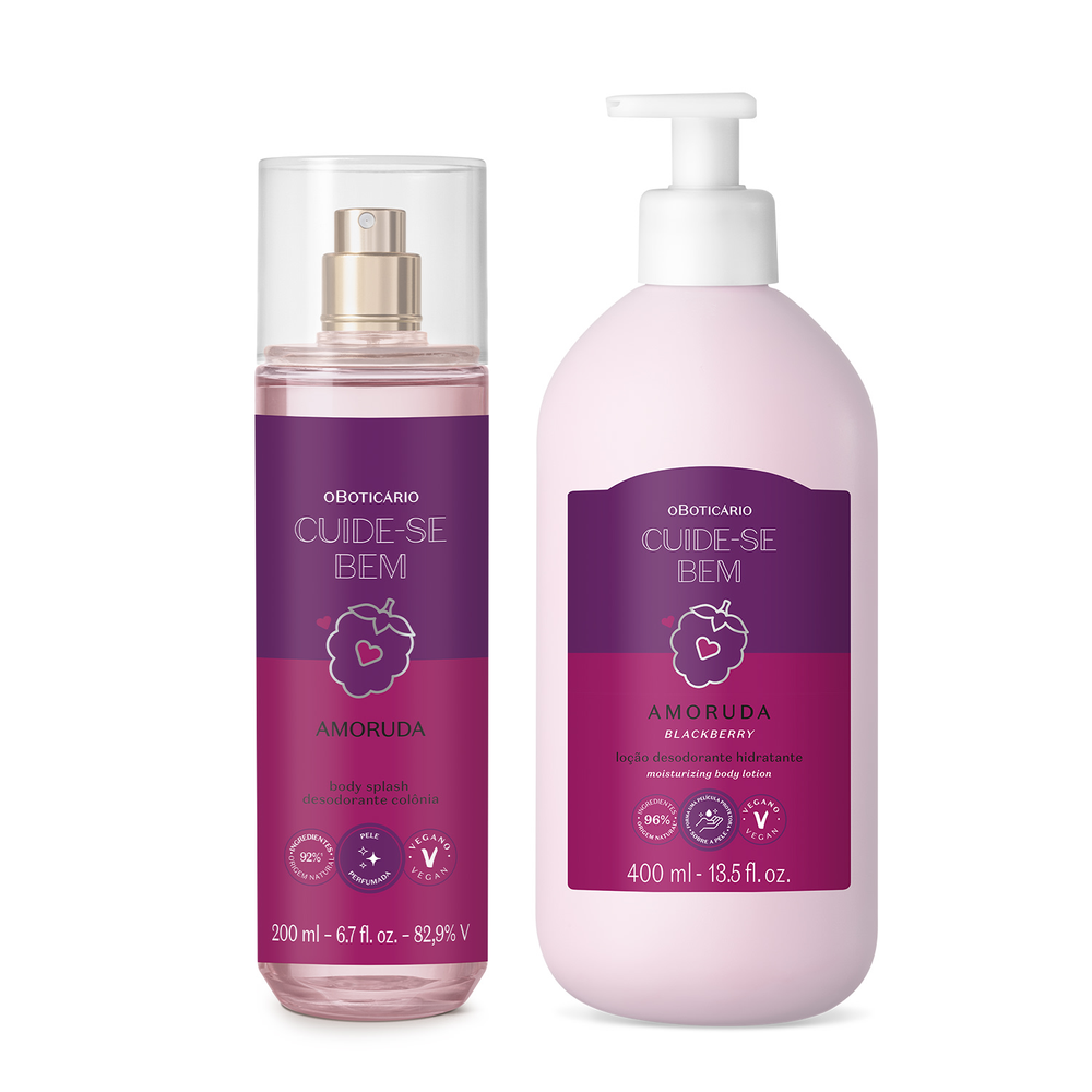 Combo Cuide-se Bem Amoruda: Body Splash 200ml + Loção Corporal 400ml Combo Cuide-se Bem Amoruda: Body Splash 200ml + Loção Corporal 400ml
