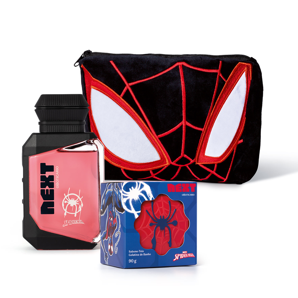 Combo Next Spider Man: Colônia Infantil 75ml + Sabone-Teia 90g + Nécessarie Combo Next Spider Man: Colônia Infantil 75ml + Sabone-Teia 90g + Nécessarie