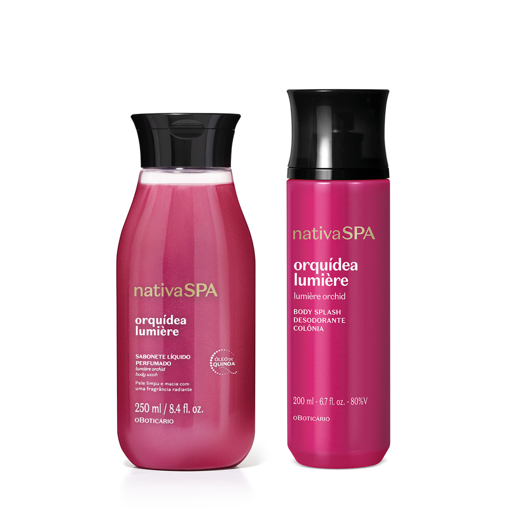 Combo Nativa SPA Orquídea Lumière: Body Splash 200ml + Sabonete Líquido Corporal 250ml Combo Nativa SPA Orquídea Lumière: Body Splash 200ml + Sabonete Líquido Corporal 250ml