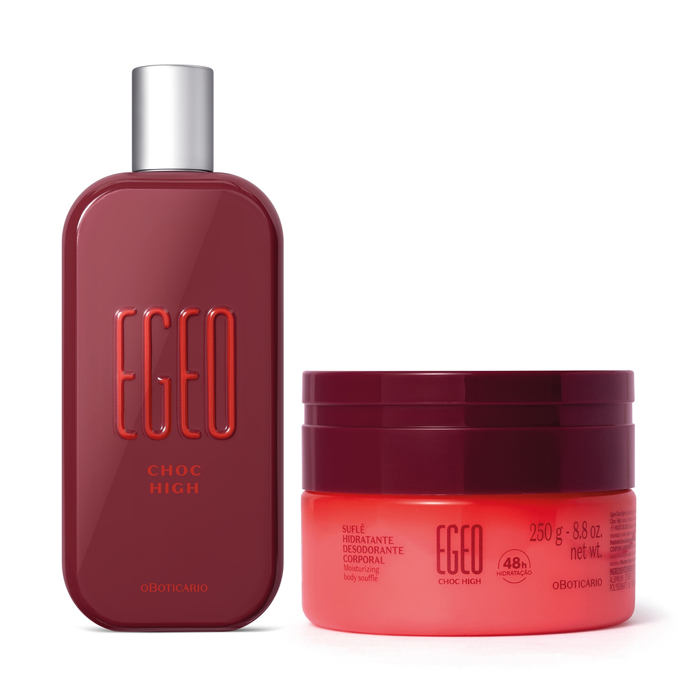 Combo Egeo Choc High: Desodorante Colônia 90ml + Suflê Hidratante Desodorante Corporal 250g Combo Egeo Choc High: Desodorante Colônia 90ml + Suflê Hidratante Desodorante Corporal 250g