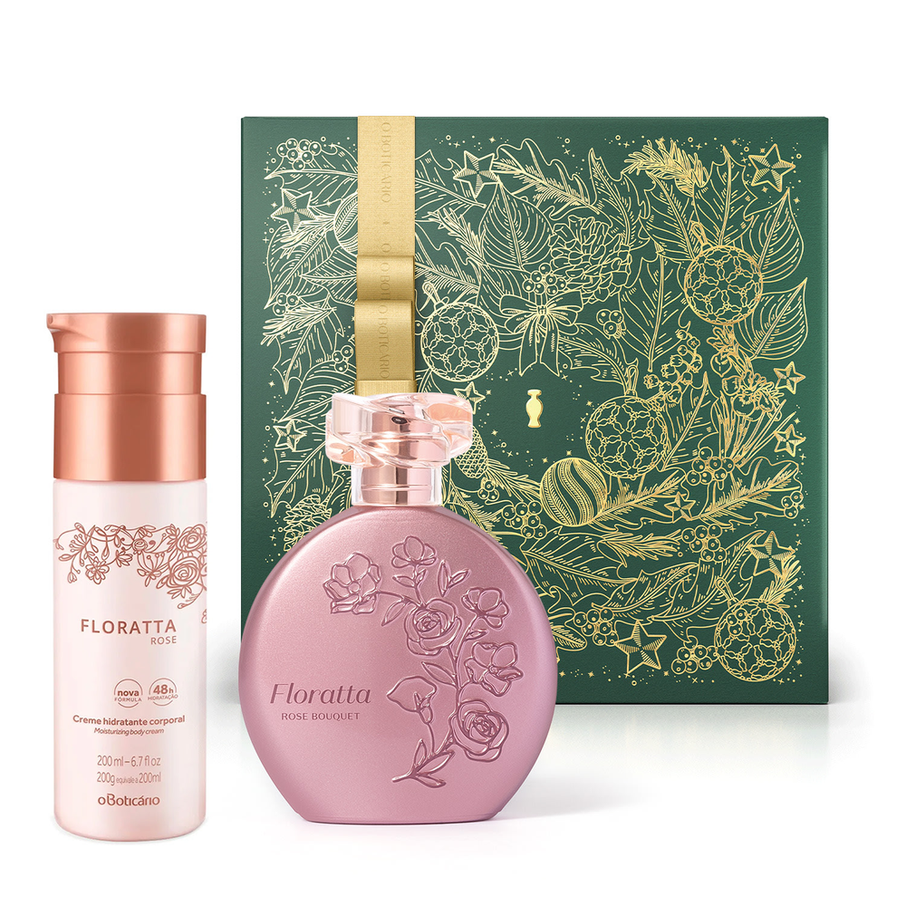 Combo Presente Floratta Rose: Bouquet Desodorante Colônia 75ml + Creme Hidratante Desodorante Corporal 200ml + Caixa Presenteável Combo Presente Floratta Rose: Bouquet Desodorante Colônia 75ml + Creme Hidratante Desodorante Corporal 200ml + Caixa Presenteável