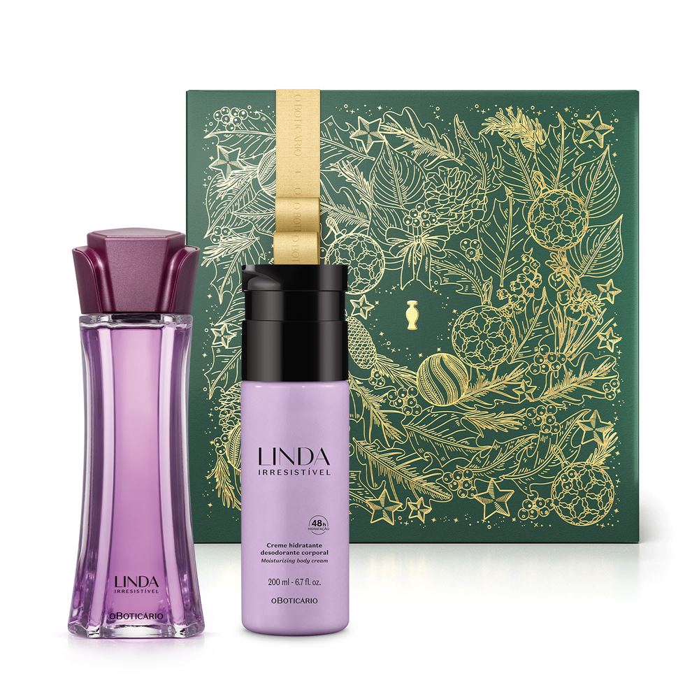 Combo Presente Linda Irresistível: Desodorante Colônia 100ml + Desodorante Hidratante 200ml + Caixa Presenteável Combo Presente Linda Irresistível: Desodorante Colônia 100ml + Desodorante Hidratante 200ml + Caixa Presenteável