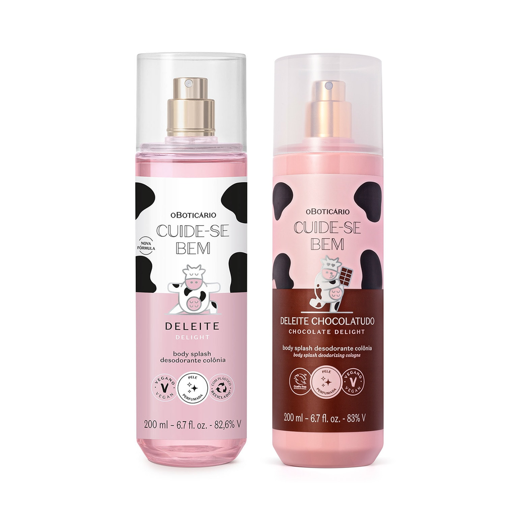 Combo Body Splash Cuide-se Bem: Deleite 200ml + Chocolatudo 200ml Combo Body Splash Cuide-se Bem: Deleite 200ml + Chocolatudo 200ml