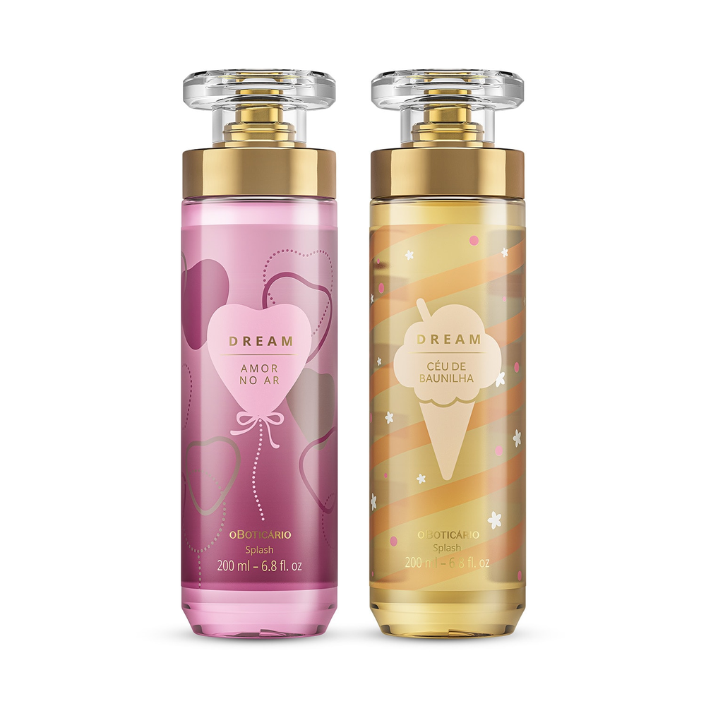 Combo Body Splash Dream: Amor no Ar 200ml + Céu de Baunilha 200ml Combo Body Splash Dream: Amor no Ar 200ml + Céu de Baunilha 200ml
