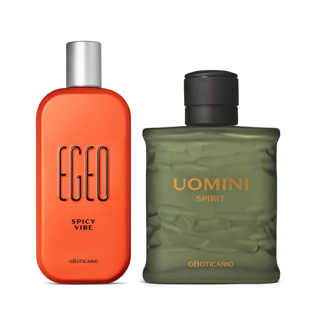 Combo Fragrâncias O Boticário: Uomini Spirit 100ml + Egeo Spicy Vibe 90ml Combo Fragrâncias O Boticário: Uomini Spirit 100ml + Egeo Spicy Vibe 90ml