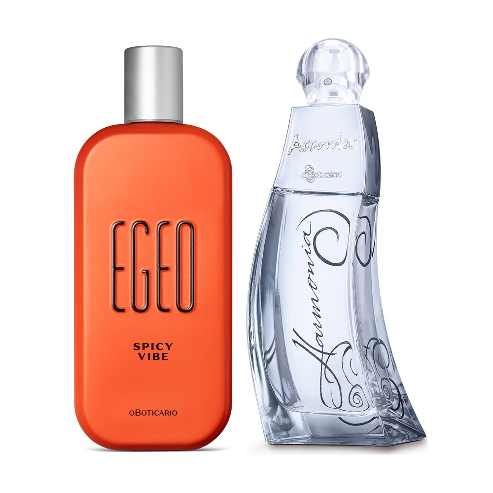 Combo Perfumaria O Boticário : Accordes Harmonia 80ml + Egeo Spicy Vibe 90ml Combo Perfumaria O Boticário : Accordes Harmonia 80ml + Egeo Spicy Vibe 90ml