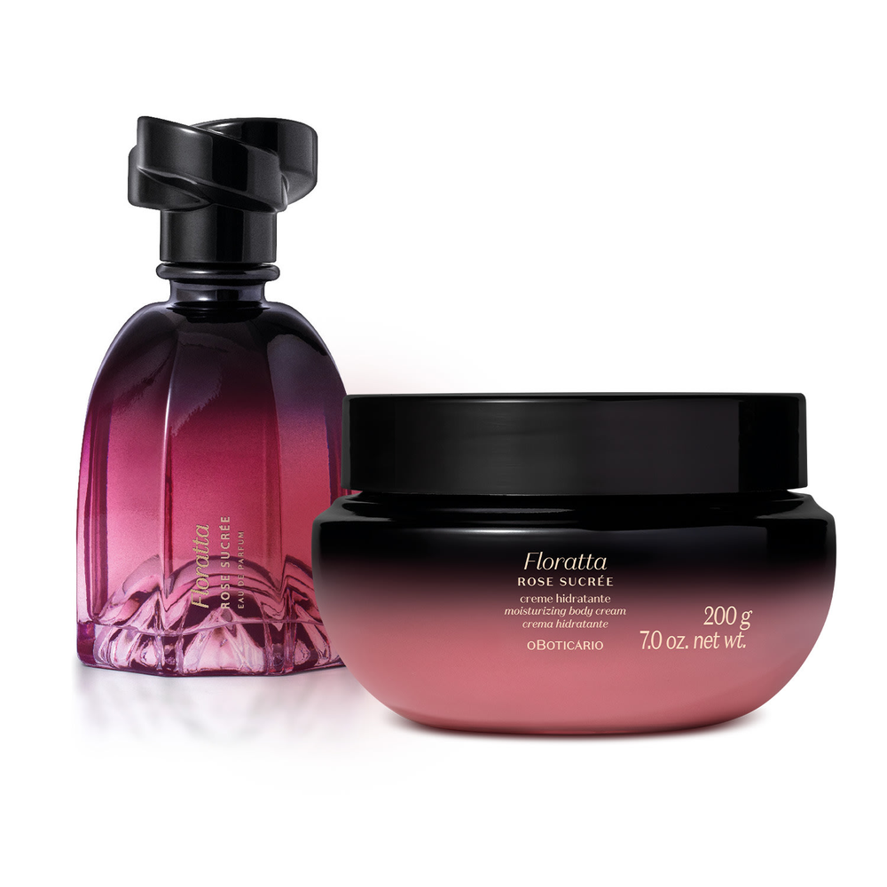 Combo Floratta Rose Sucrée: Eau De Parfum 75ml + Creme Hidratante Desodorante Corporal 200g Combo Floratta Rose Sucrée: Eau De Parfum 75ml + Creme Hidratante Desodorante Corporal 200g