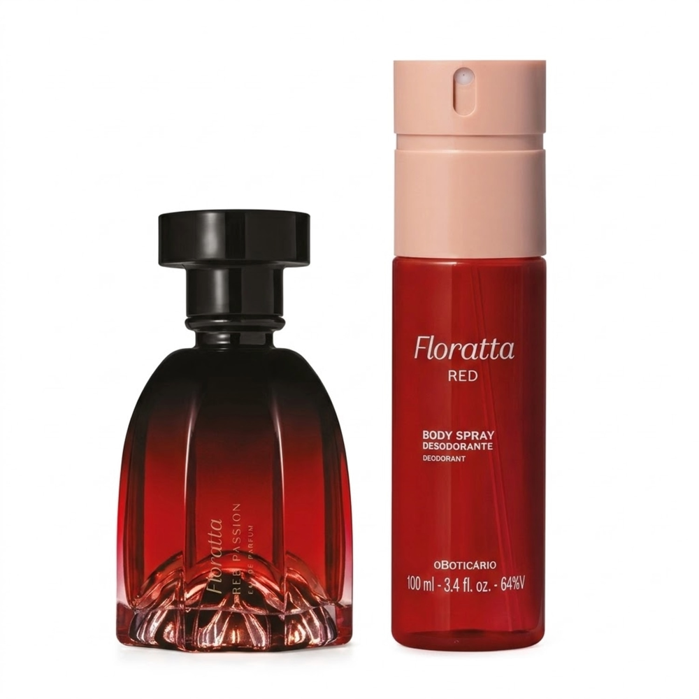 Combo Floratta Red: Eau De Parfum Passion 75ml + Body Spray 100ml