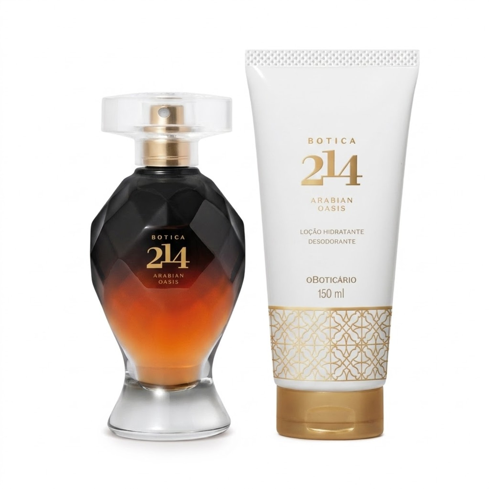 Combo Botica 214 Arabian Oasis Feminino: Eau De Parfum 75ml + Loção Corporal 150ml Combo Botica 214 Arabian Oasis Feminino: Eau De Parfum 75ml + Loção Corporal 150ml