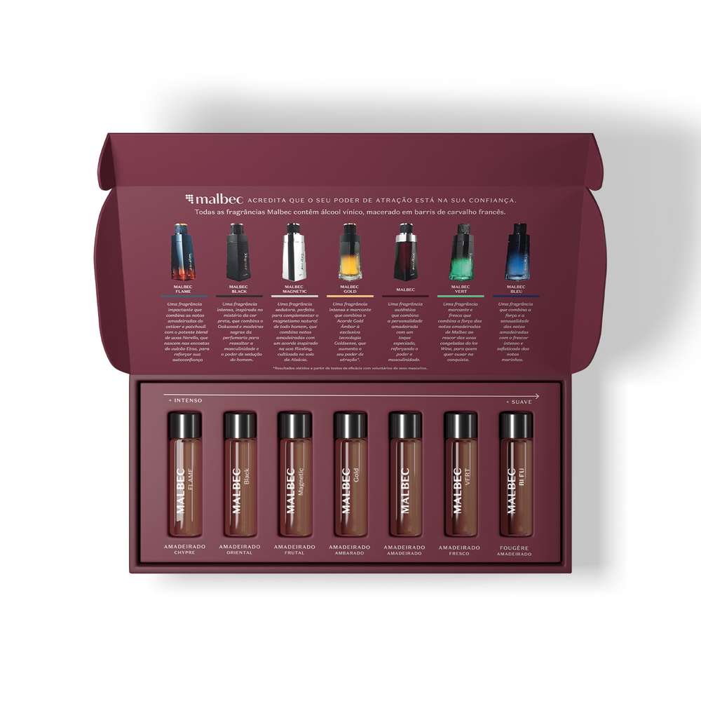 Coleção Malbec Experimentação (7 itens) Coleção Malbec Experimentação (7 itens)