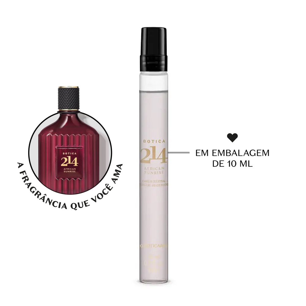 Botica 214 African Sunrise Eau De Parfum Masculino 10ml Botica 214 African Sunrise Eau De Parfum Masculino 10ml
