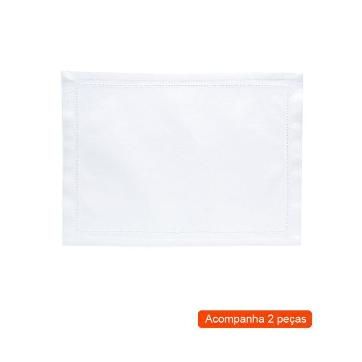 Jogo Americano Com 2 Peças Servivit Branco 45x33 Cm Jogo Americano Com 2 Peças Servivit Branco 45x33 Cm
