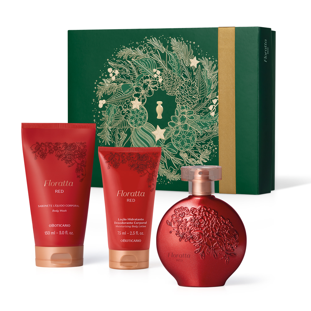 Kit Presente Natal Floratta Red (3 itens) Kit Presente Natal Floratta Red (3 itens)