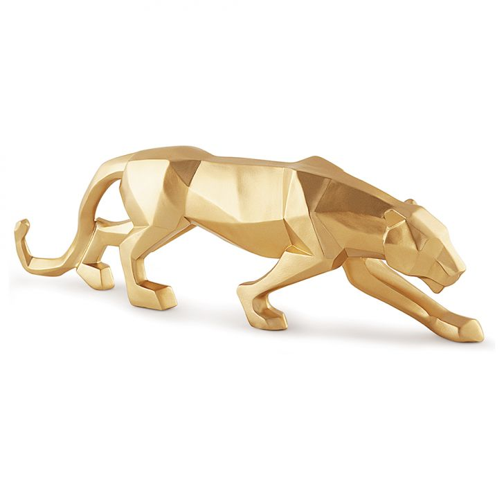 Escultura Decorativa Felinos Iii Dourada Escultura Decorativa Felinos Iii Dourada