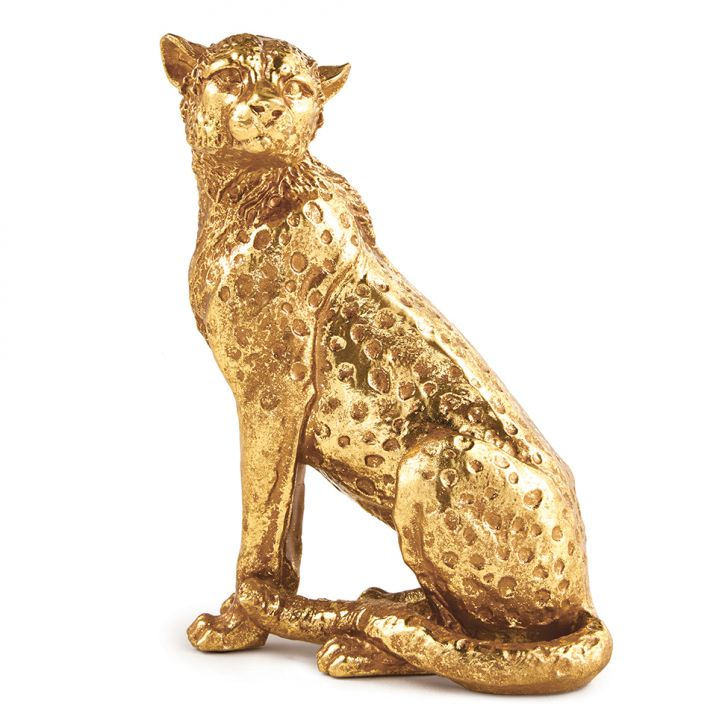 Escultura Decorativa Felinos Ii Dourada Escultura Decorativa Felinos Ii Dourada