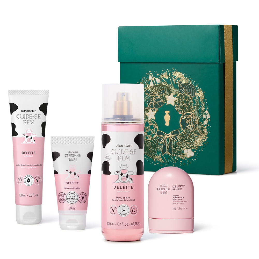 Kit Presente Natal Cuide-Se Bem Deleite (4 itens) Kit Presente Natal Cuide-Se Bem Deleite (4 itens)