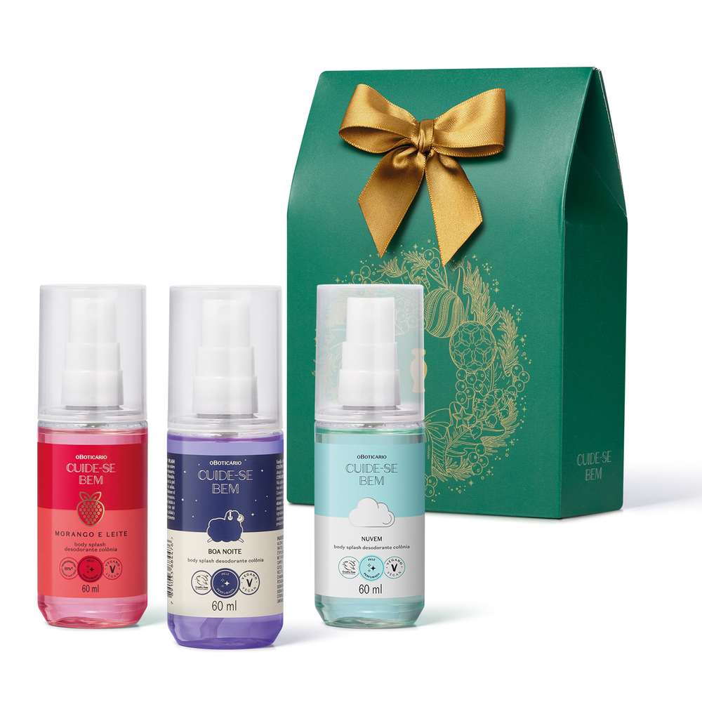 Kit Presente Natal Cuide-Se Bem Mini Splashes (3 itens) Kit Presente Natal Cuide-Se Bem Mini Splashes (3 itens)