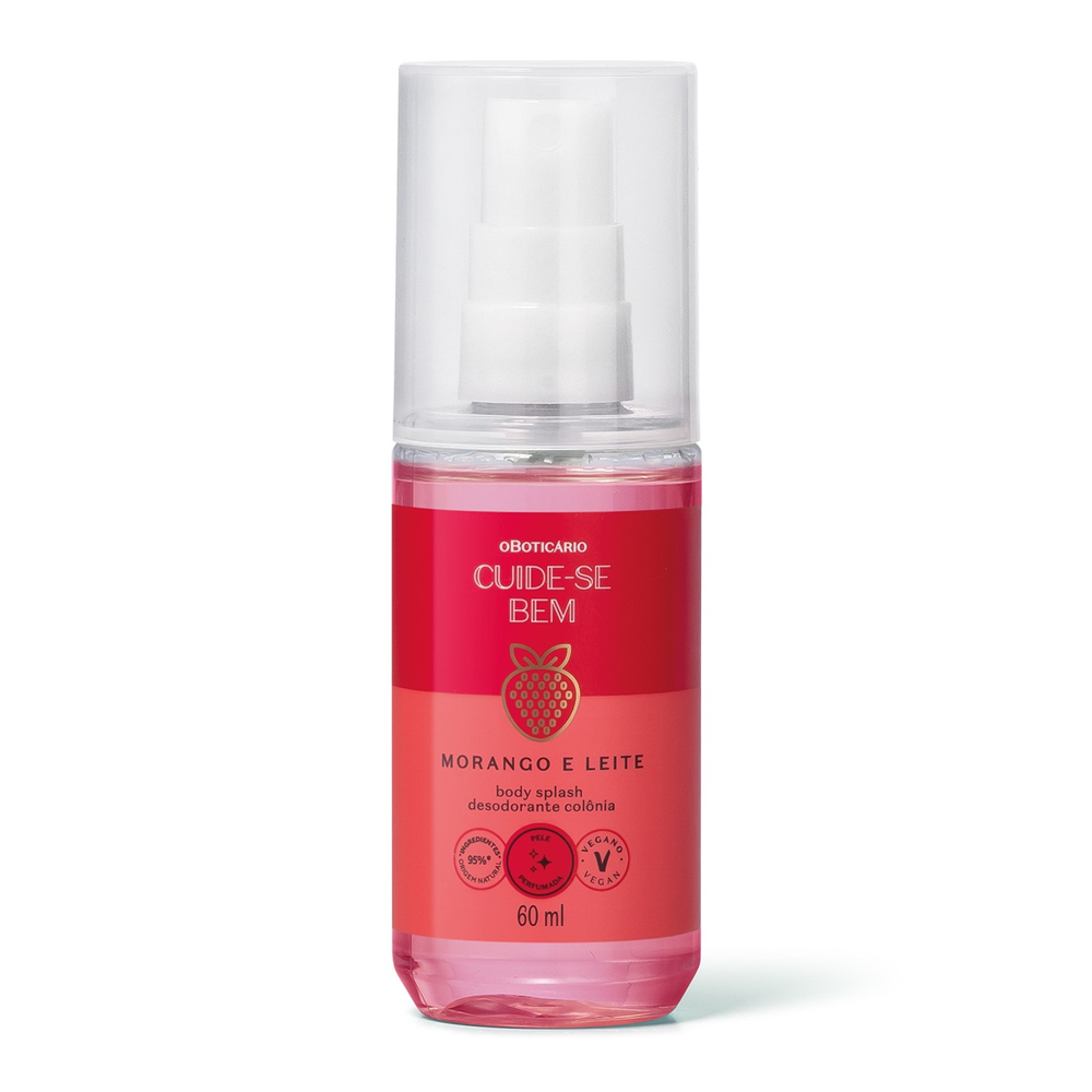 Body Splash Desodorante Colônia Cuide-se Bem Morango e Leite 60ml Body Splash Desodorante Colônia Cuide-se Bem Morango e Leite 60ml