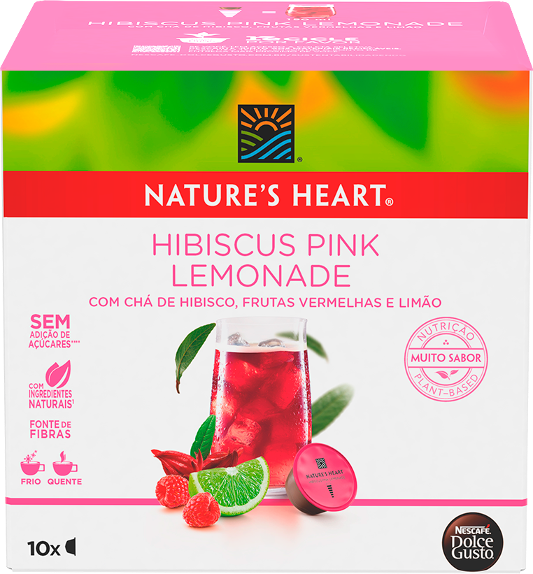 NATURE'S HEART HIBISCUS PINK LEMONADE 10 CÁPSULAS