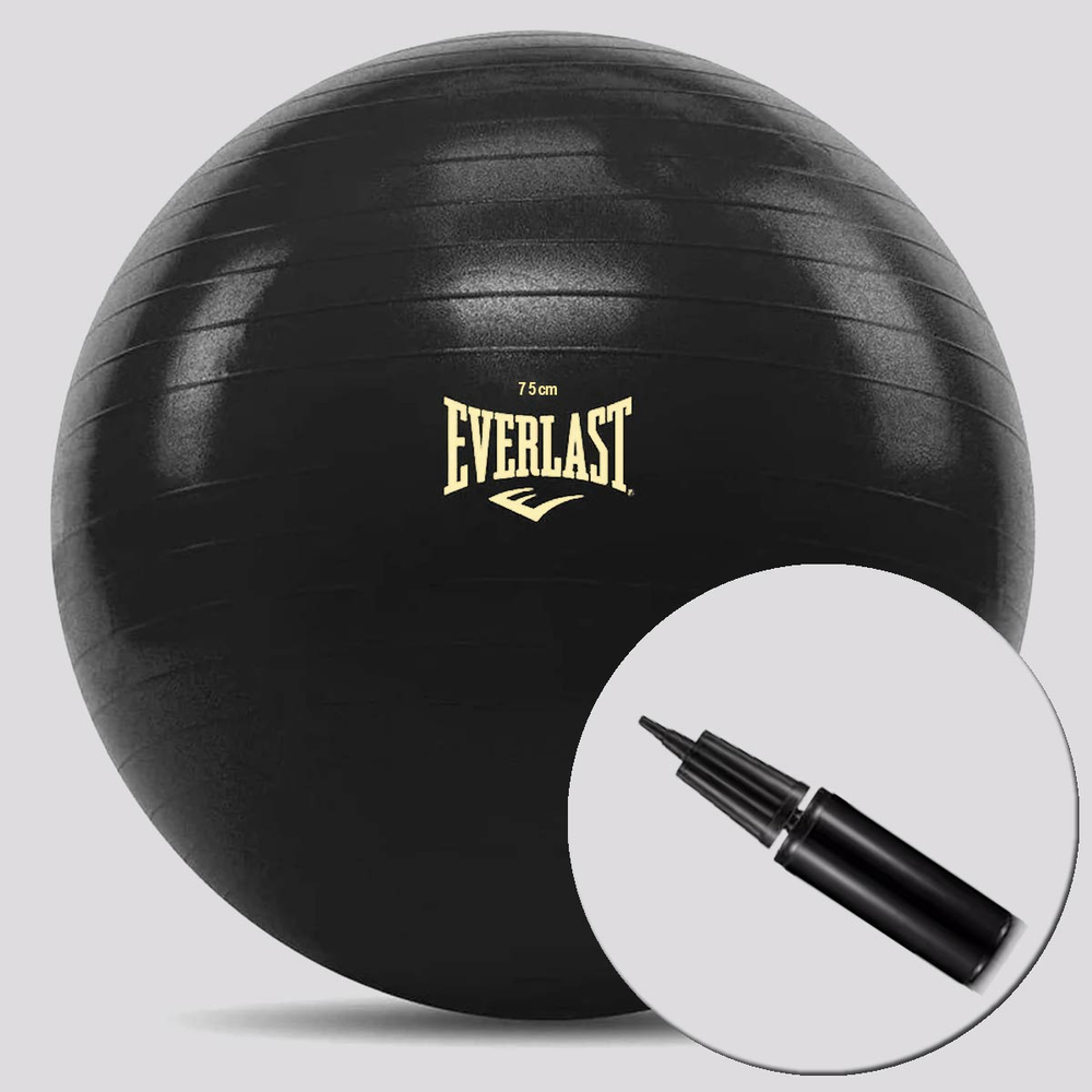 Bola de Pilates Everlast FitBall Preta Bola de Pilates Everlast FitBall Preta