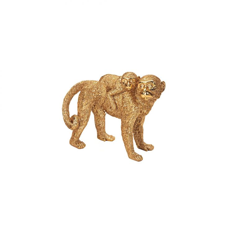 Escultura Macaco Ii Dourada Escultura Macaco Ii Dourada