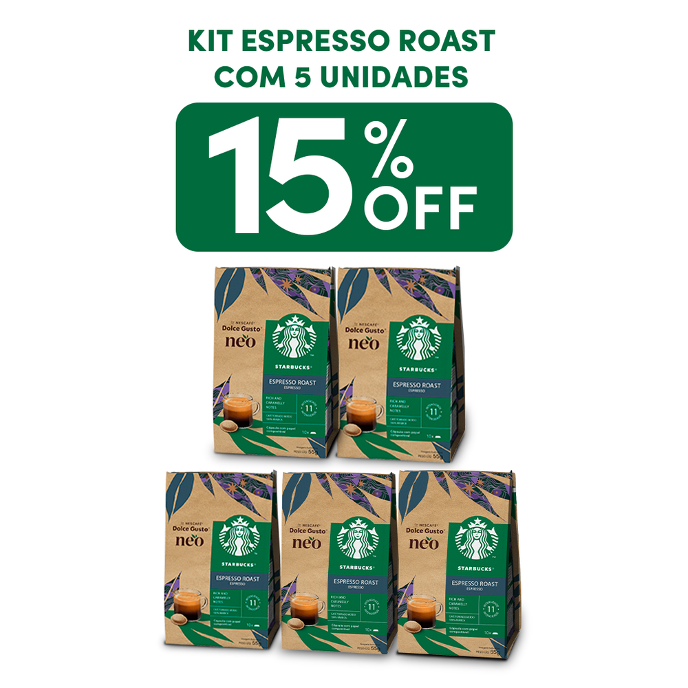 Kit NEO Espresso Roast com 15% OFF - 50 cápsulas