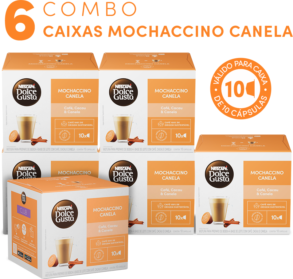 COMBO MOCHACCINO CANELA 6 CAIXAS COM 33% OFF