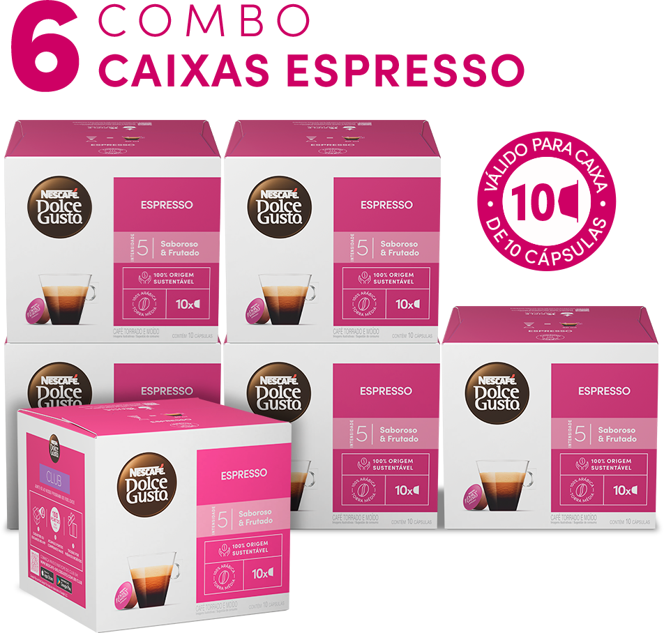 COMBO ESPRESSO 6 CAIXAS COM 33% OFF