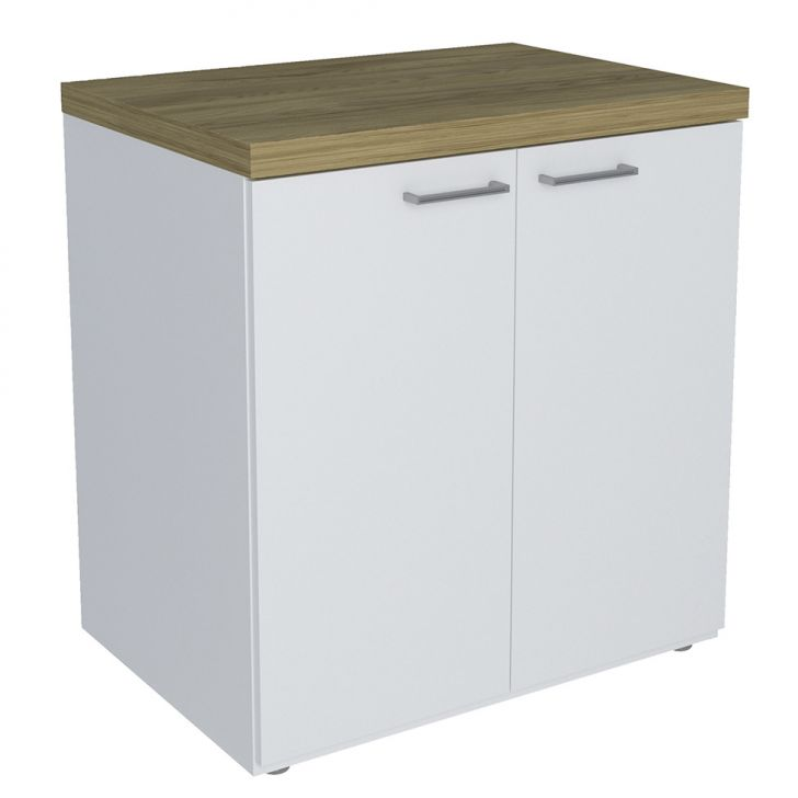 Armário Toq 2 Pt Branca E Olmo 75 Cm Armário Toq 2 Pt Branca E Olmo 75 Cm