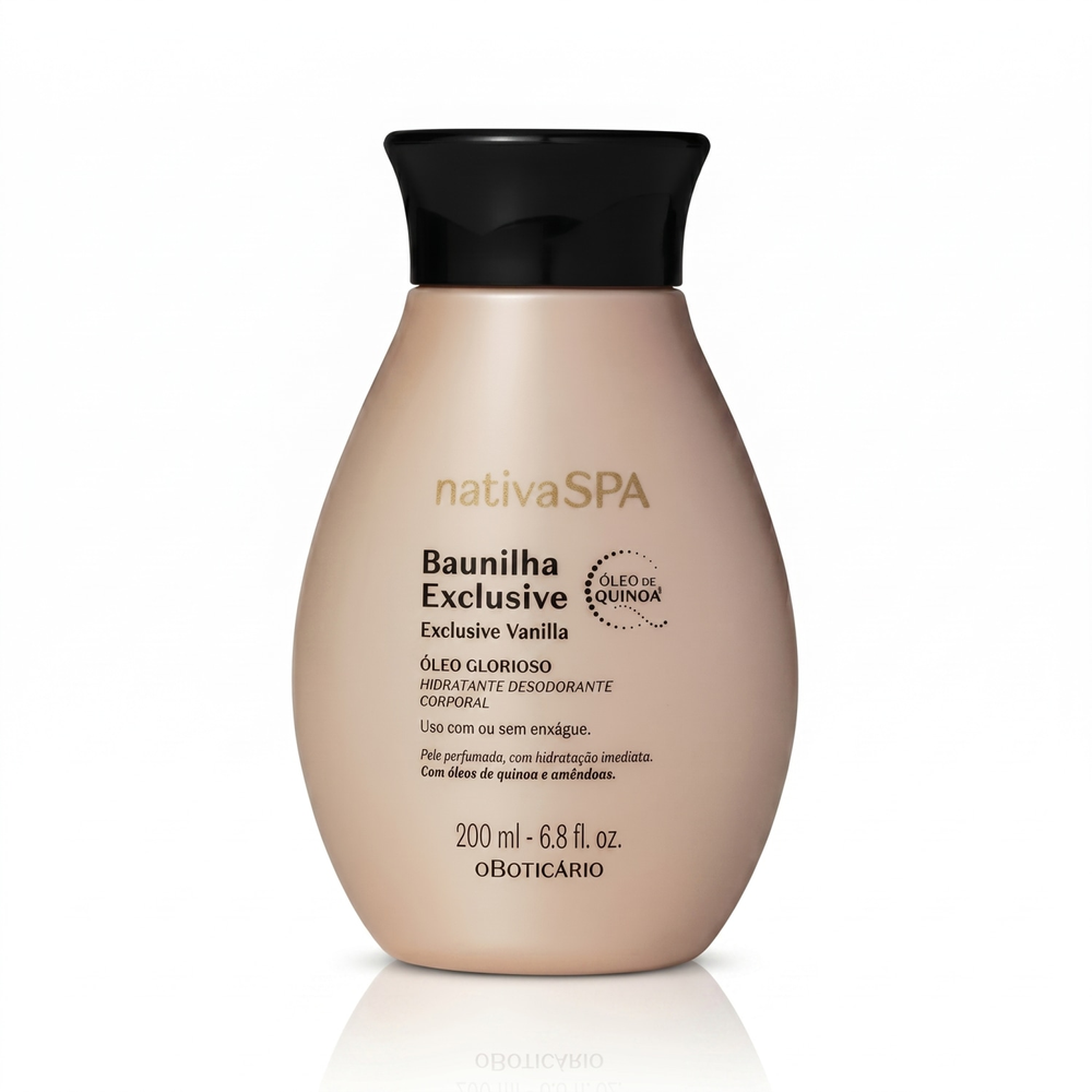 Óleo Glorioso Hidratante Desodorante Corporal Nativa SPA Baunilha Exclusive 200ml Óleo Glorioso Hidratante Desodorante Corporal Nativa SPA Baunilha Exclusive 200ml