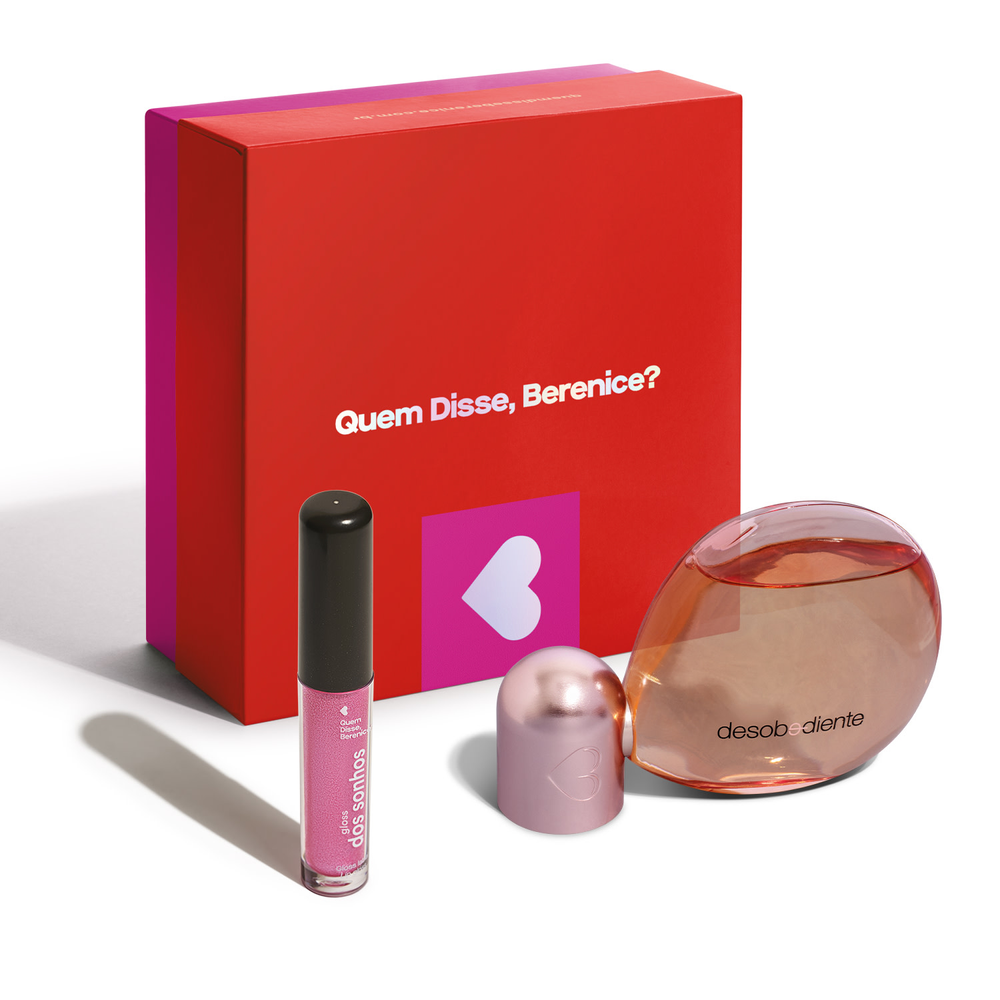 Combo Presente Dos Sonhos: Eau de Parfum Desobediente 100ml + Gloss Labial Rosadex 4ml + Caixa de Presente Combo Presente Dos Sonhos: Eau de Parfum Desobediente 100ml + Gloss Labial Rosadex 4ml + Caixa de Presente