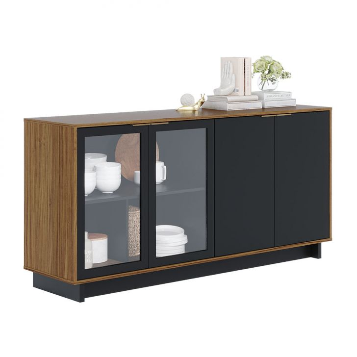 Buffet Vitória 4 Pt Noce E Preto Buffet Vitória 4 Pt Noce E Preto