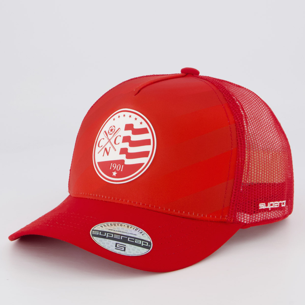 Boné Náutico Trucker Vermelho e Branco Boné Náutico Trucker Vermelho e Branco