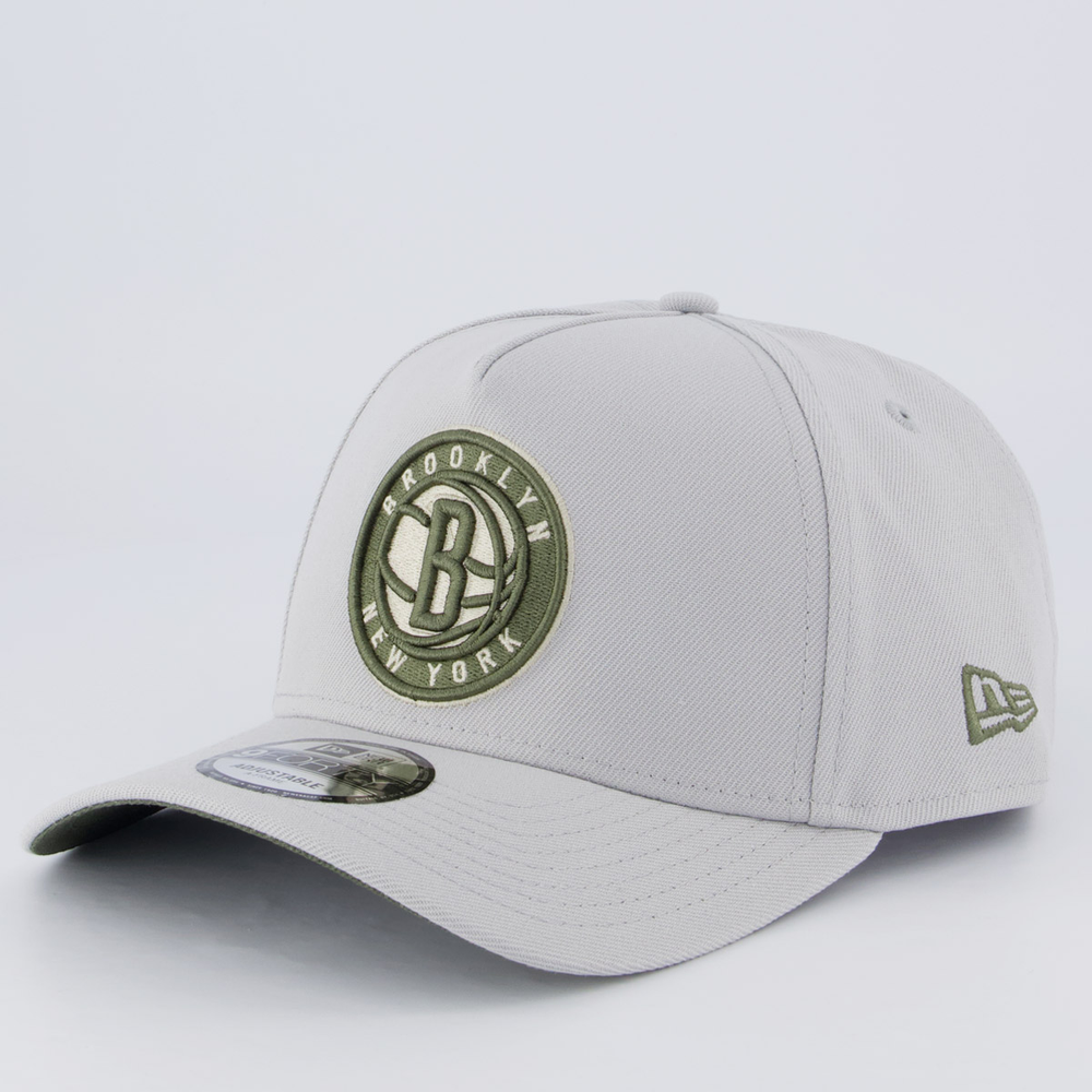 Boné New Era NBA Brooklyn Nets 940 Cinza e Verde