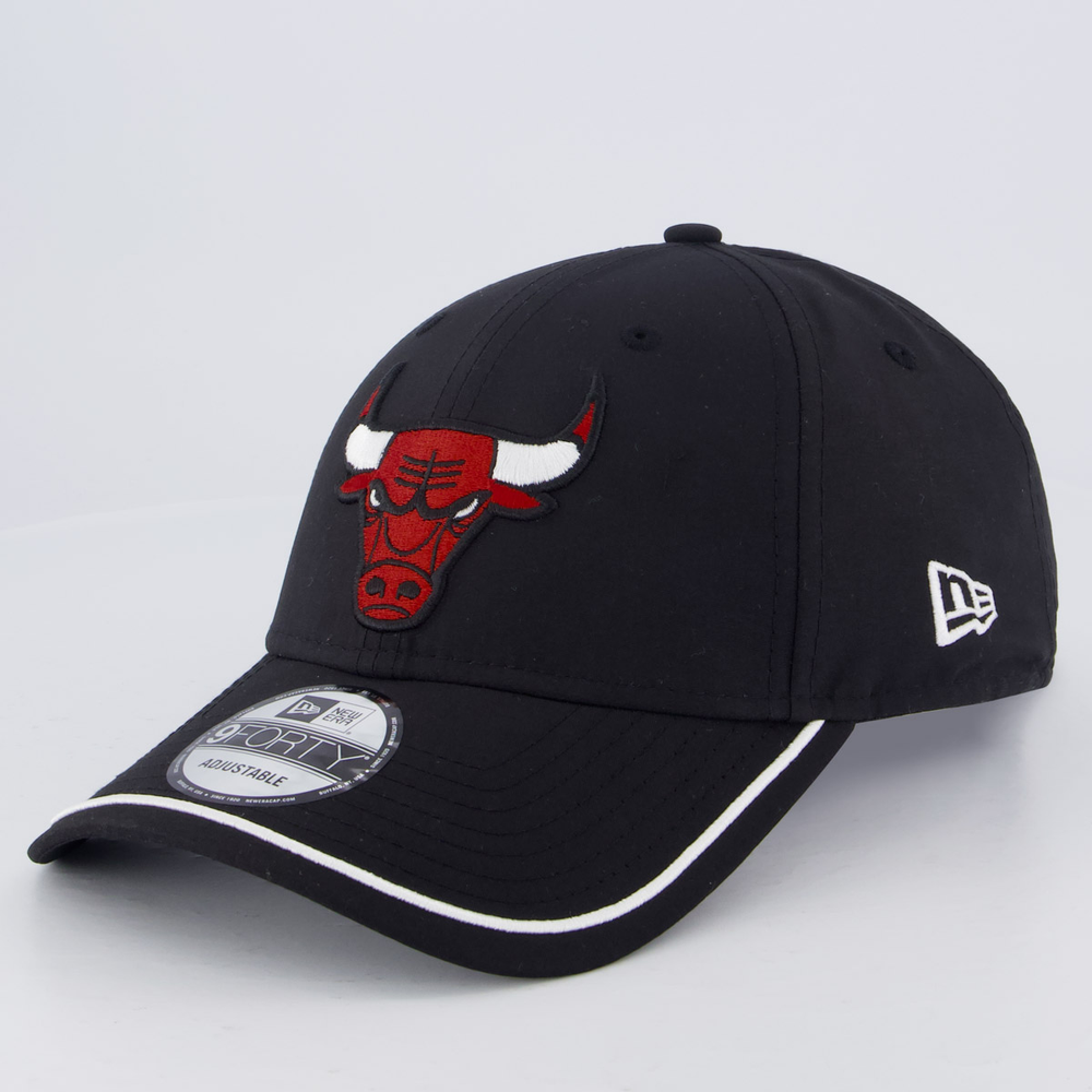 Boné New Era NBA Chicago Bulls Piping 940 Preto