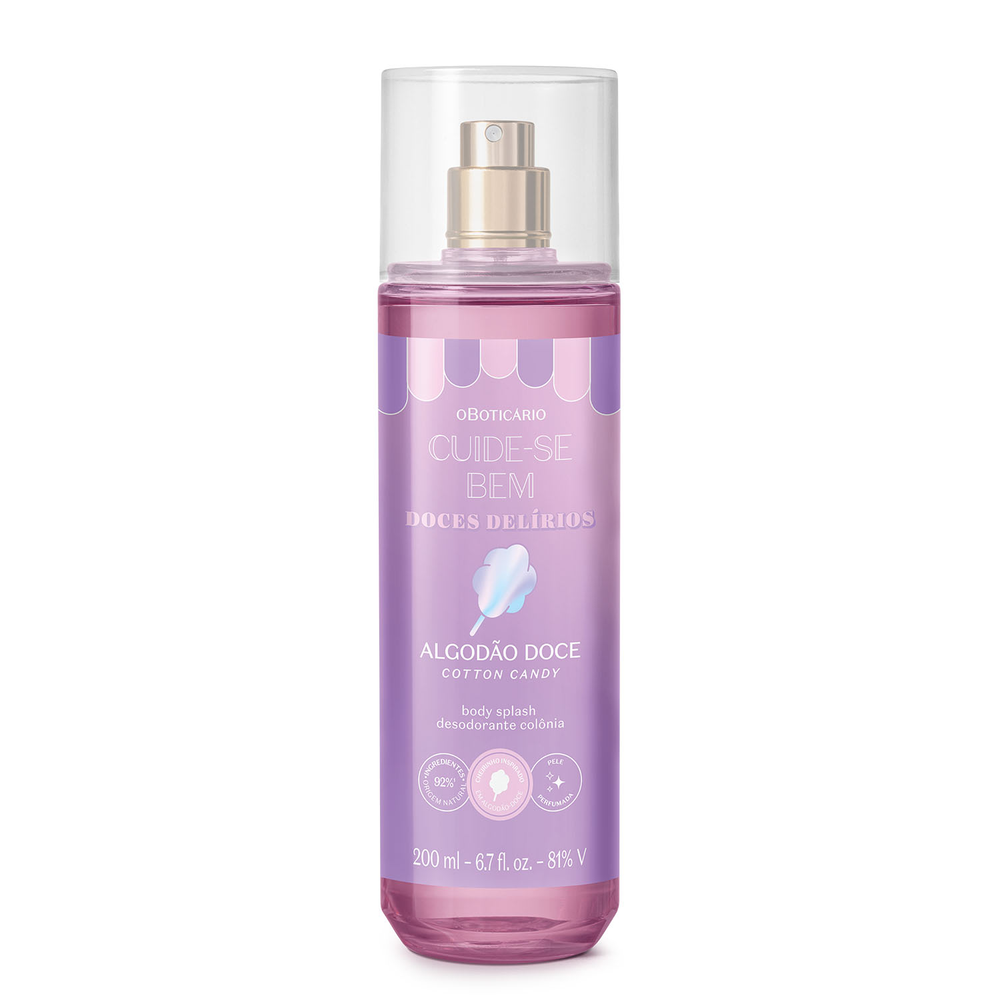 Body Splash Desodorante Colônia Cuide-se Bem Doces Delírios Algodão Doce 200ml Body Splash Desodorante Colônia Cuide-se Bem Doces Delírios Algodão Doce 200ml