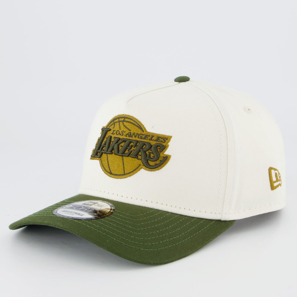 Boné New Era NBA Los Angeles Lakers Metallic 940AF Off White