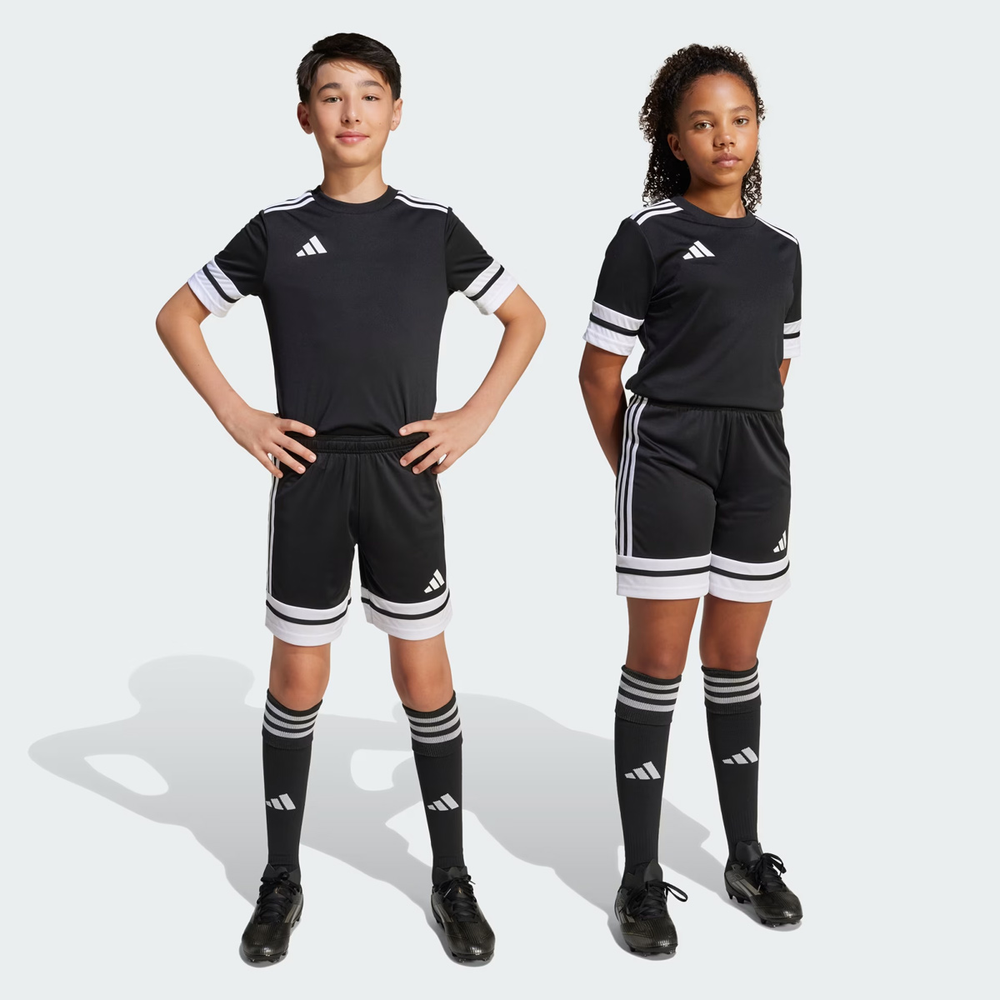 Calção Adidas Squadra 25 Juvenil Preto e Branco