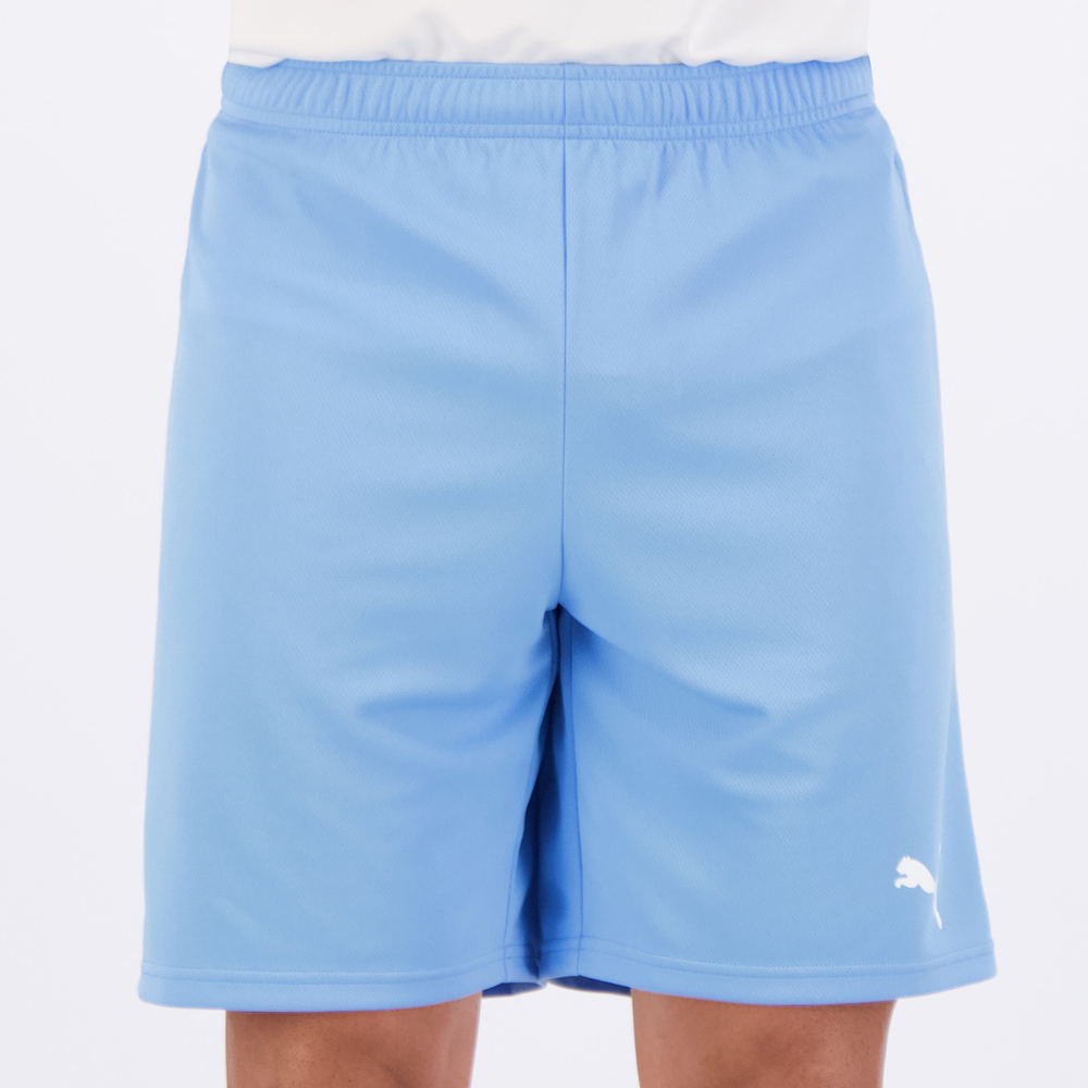 Calção Puma Teamrise Azul e Branco Calção Puma Teamrise Azul e Branco
