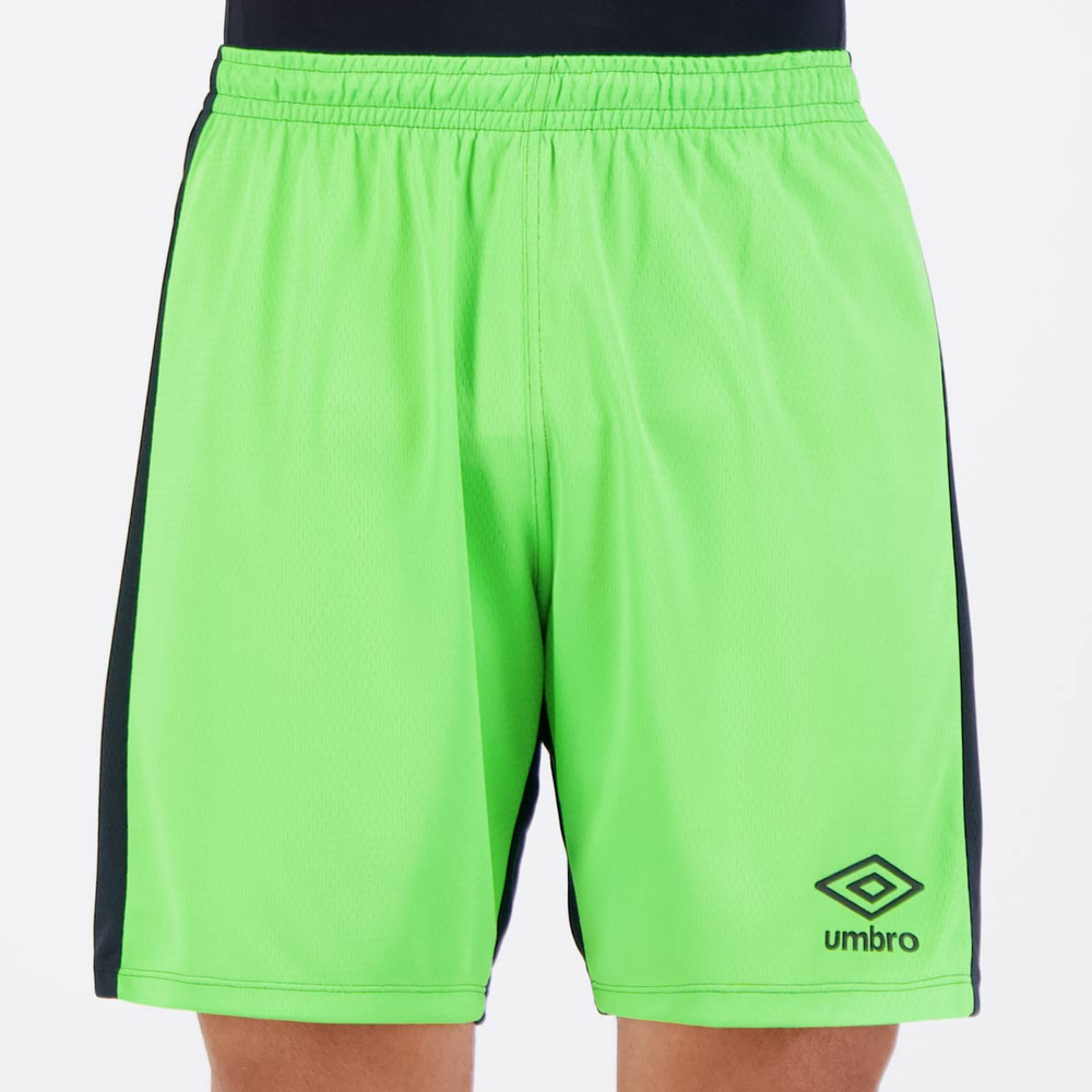 Calção Umbro Raptor Preto e Verde Calção Umbro Raptor Preto e Verde