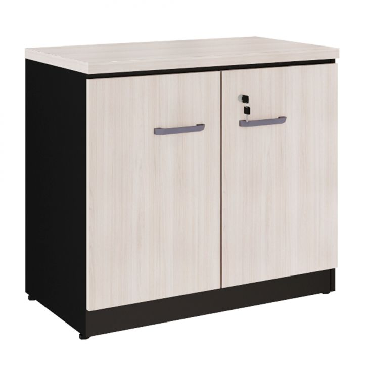Armário De Escritório Yaris 2 Pt Carvalho Berlin E Preto 73 Cm Armário De Escritório Yaris 2 Pt Carvalho Berlin E Preto 73 Cm