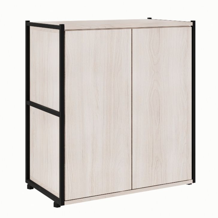 Armário De Escritório Shelf 2 Pt Carvalho Berlin E Preto 71 Cm Armário De Escritório Shelf 2 Pt Carvalho Berlin E Preto 71 Cm