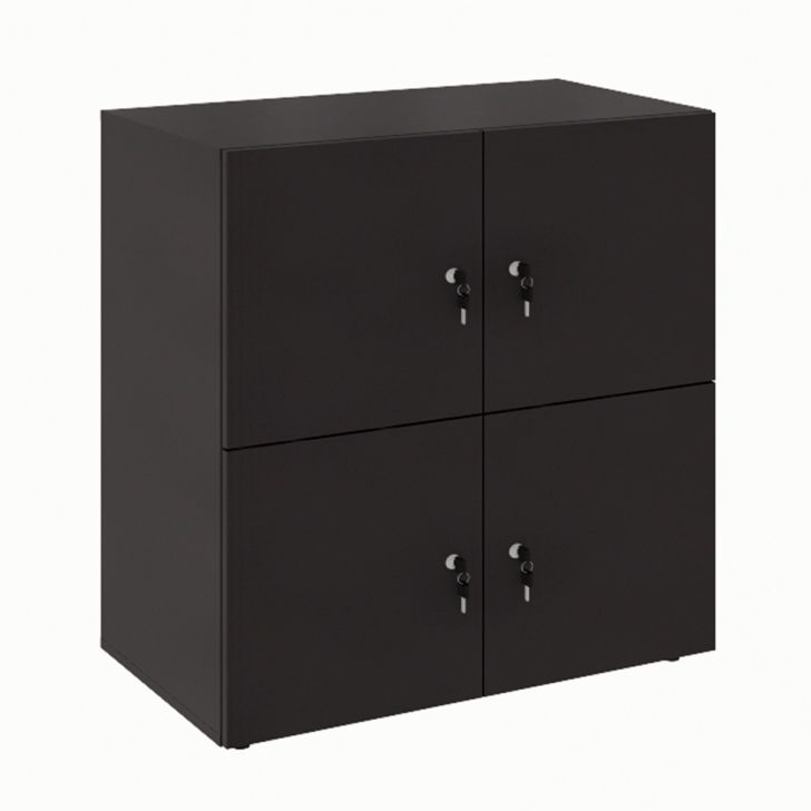 Armário Locker Duplo Module 4 Pt Preto Armário Locker Duplo Module 4 Pt Preto