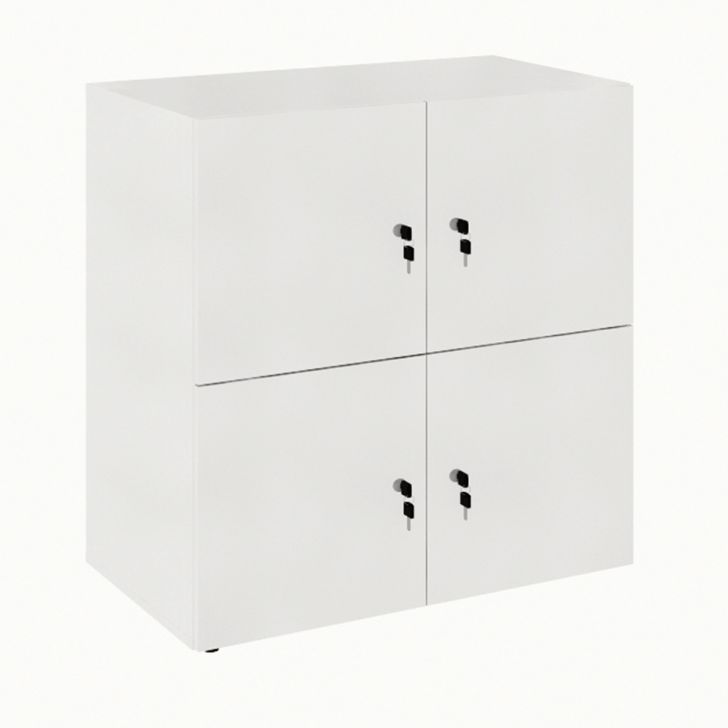Armário Locker Duplo Module 4 Pt Branco Armário Locker Duplo Module 4 Pt Branco