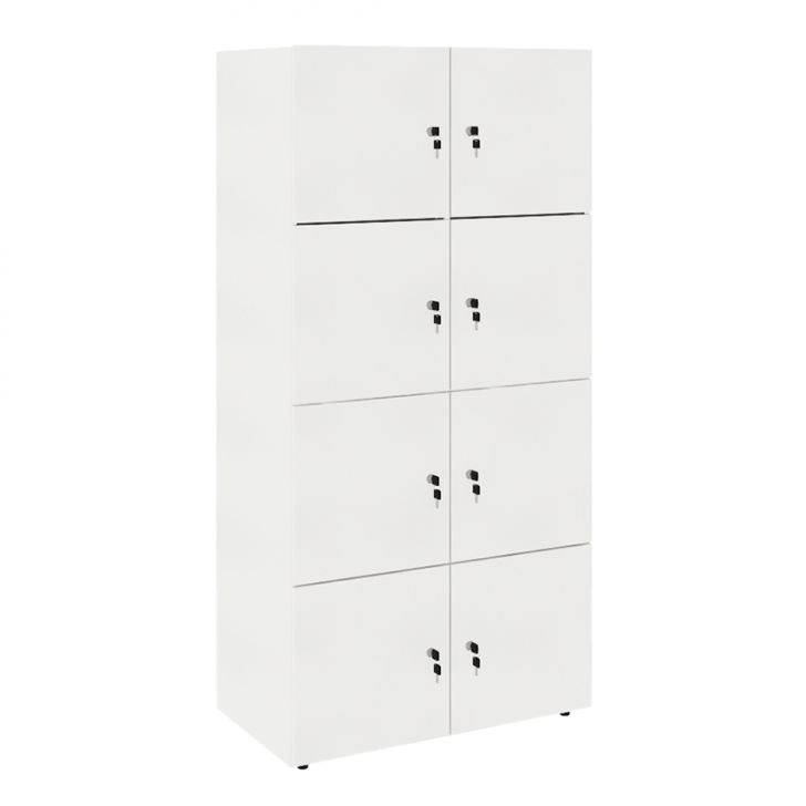 Armário Locker Duplo Module 8 Pt Branco Armário Locker Duplo Module 8 Pt Branco