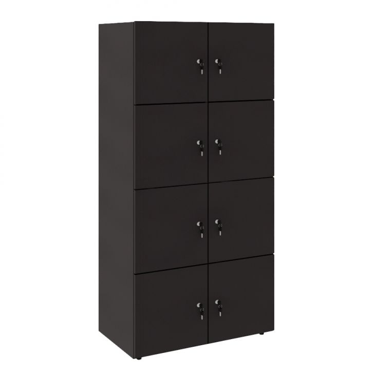 Armário Locker Duplo Module 8 Pt Preto Armário Locker Duplo Module 8 Pt Preto